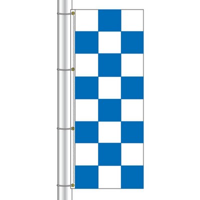 Stock Checker Free Flying Flag (Blue/White) (3' x 8')