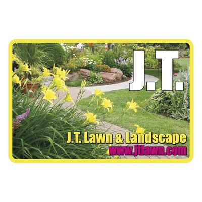 Rectangle Sticker | Round Corners | 4" x 6"| White Static | Static Back | Digital