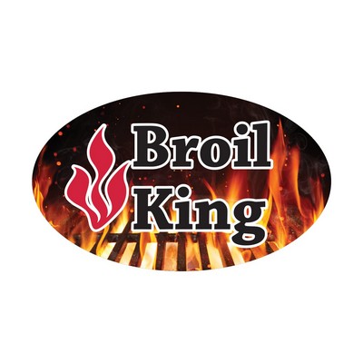 Oval Sticker | 1 1/2" x 2 1/2"| White Vinyl | Ultra Removable Adh Back | Digital