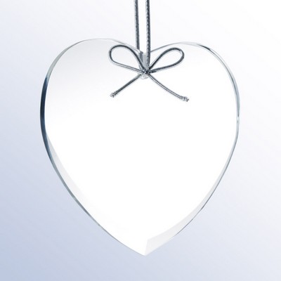 Premium Heart Ornament with Silver String