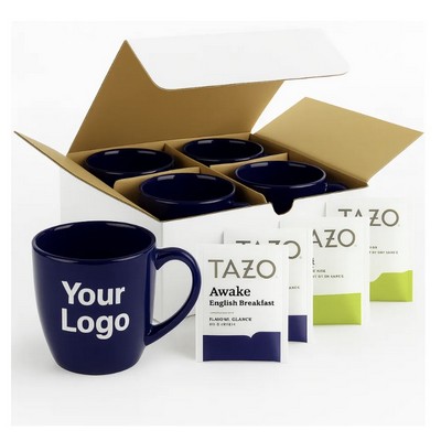 Set of 4 Mugs Boxed with Tea Bags
