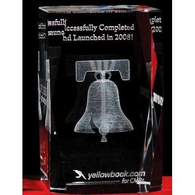 3-D Crystal Liberty Bell Award w/Customization