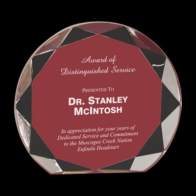 Burgundy Sunburst Acrylic Award (5½")