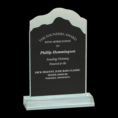 Jade Frosted White Cap Edge Acrylic Award (4½"x7")