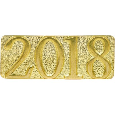 Gold 2018 Metal Chenille Letter Insignia