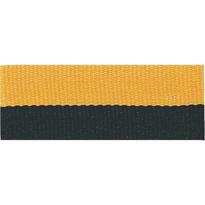 Black/Gold Neck Ribbon w/Snap Clip (1½")