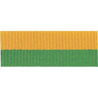 Green/Gold Neck Ribbon w/Snap Clip (1½")