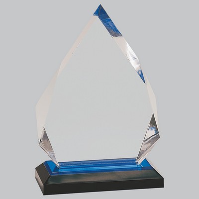 5 1/4" x 7 3/4" Blue Diamond Impress Acrylic Award