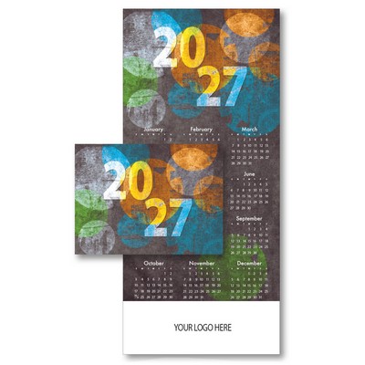 2027 Graphic Circles Calendar Card