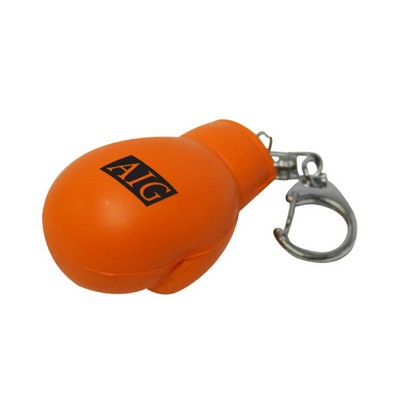 3"x2"x2" Black Promotional Boxing Glove Keychain
