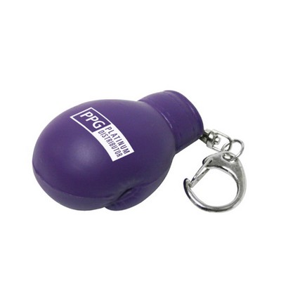 3"x2"x2" Black Promotional Boxing Glove Keychain