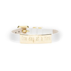 Rustic Cuff Betsy White with Gold Plate