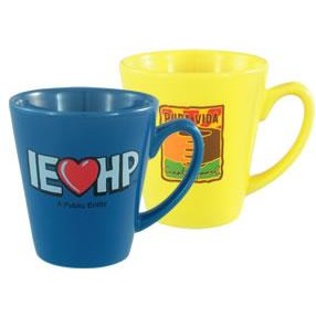 12 Oz. Ocean blue Funnel Vitrified mug