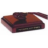 Airflyte® Rosewood Stained Piano-Finish Sounding Block with Black Plate for Personalization