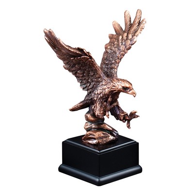 7 ½" Bronze Electroplated Attacking American Eagle Trophy