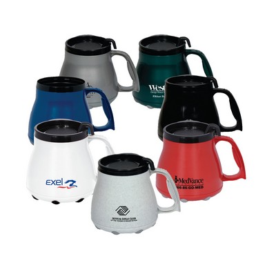 16 Oz. Low Rider Mug w/Rubber Grip Base & Slider Lid
