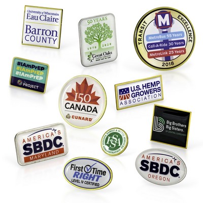 Digital Print Lapel Pin (1-1/2")