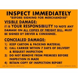 Inspect Immediately Matte Paper Labels - 4" x 5.25"