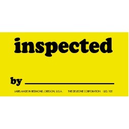 Inspected By Matte Paper Labels - 1.25" x 2.5"
