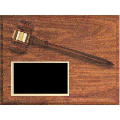 9" x 12" Genuine Walnut Gavel Plaque