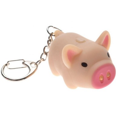 Pig LED Sound Keychain