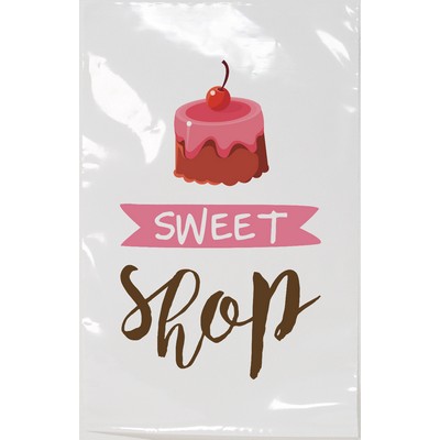 Digital Full Color 1-Sided White Open-Ended Plastic Bag (6" x 9")