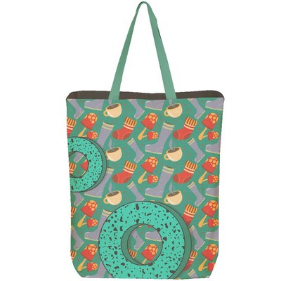 Sublimation 8 oz Poly Canvas Tote Bag -15"W x 18"H x