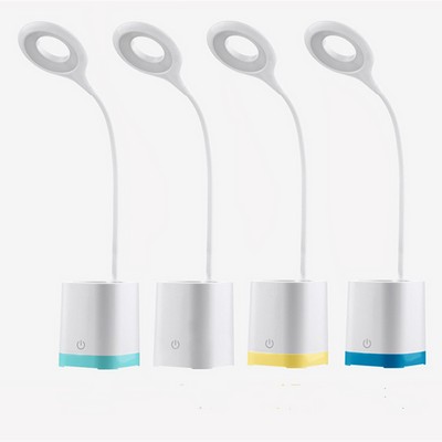 Rechargeable Desk Top Lamp With Pen Holder Base