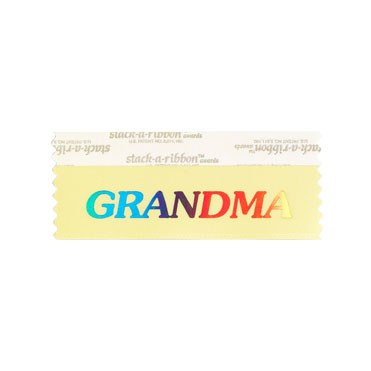 Grandma Stk A Rbn Canary Ribbon Prism Imprint