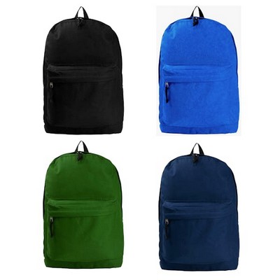 18 Basic Backpacks - 4 Colors (Case of 36)