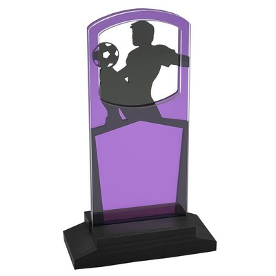 Soccer – Men's Award Black Wood Base