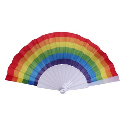 9'' Rainbow Folding Fan