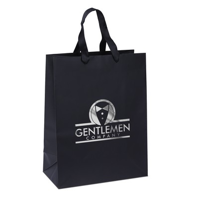 Mary™ - Ribbon Handle Matte Eurotote - Foil Print (10" x 5" x 13")