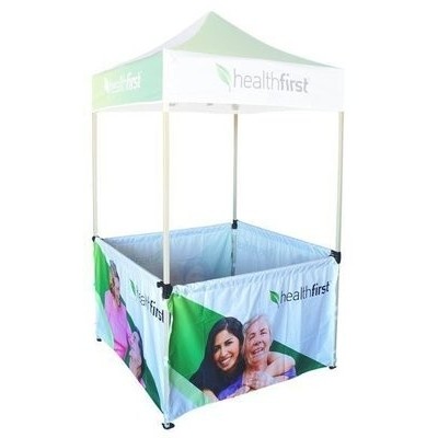 Pop Up Canopy Side Skirt (5'x3') w/ Double Sided Sublimation & Rail