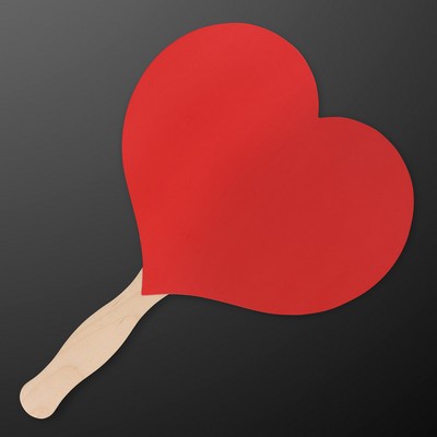 Red Heart Fans, Waving Hand Fan (NON-Light Up) - BLANK