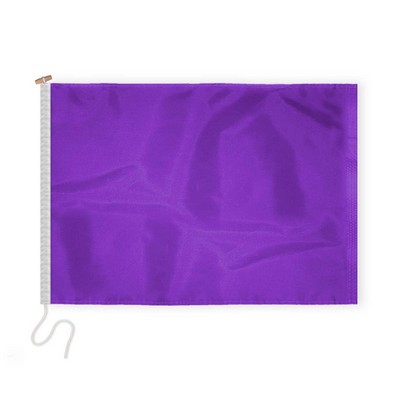 2.5'x3.3' 1ply Nylon Purple Beach Safety Flag with sleeve and rope & toggle
