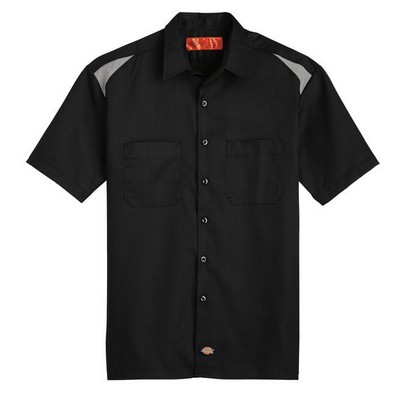 Dickie's® Men's Performance Short Sleeve Team Shirt - Black/Smoke Gray