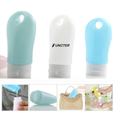 2 OZ Silicone Travel Split Bottles, Travel Size Bottles for Shampoo,Conditioner,Lotion,Toiletries