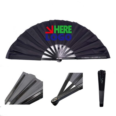 13" Full color Fold Silk Hand Kung Fu Fan