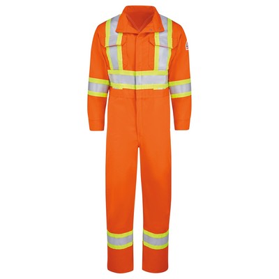 Bulwark™ Men's Premium Coverall w/4" Reflective Trim - Orange