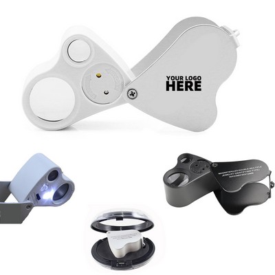 Rotatable Jewelry Led 30X 60X Magnifier Loupe
