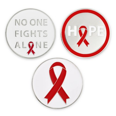 Red Awareness Ribbon Ball Marker Set