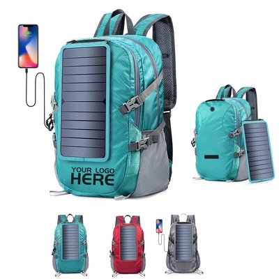 Solar Backpack Foldable Hiking Daypack
