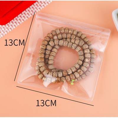 5.12 x 5.12" Clear PVC Transparent Zip Lock Jewelry Bag