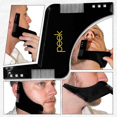 Beard Styling Shaping Shaving Tool Template and Trimming Comb to Lines & Symmetry