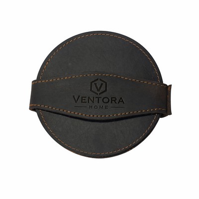 Crazy-Horse Leather Coaster Set-6PCS