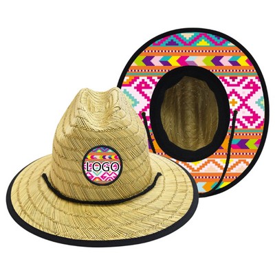 Kids Sun Lifeguard Straw Hat