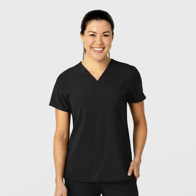 W123 Women's Flex-n-Reach V-Neck Scrub Top