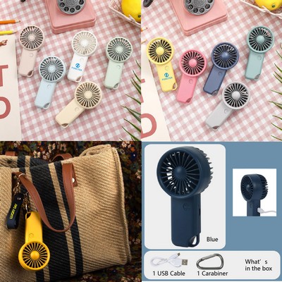 Mini Handheld Fan Portable Hanging Fan W/Carabiner