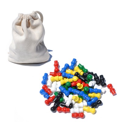 Replacement Wooden Pegs for Chinese Checkers Game - 1"